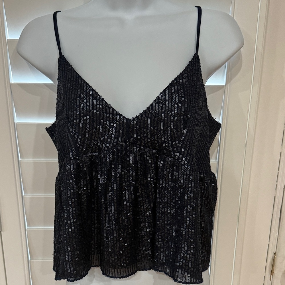 Lucky Brand Navy Sequin Camisole